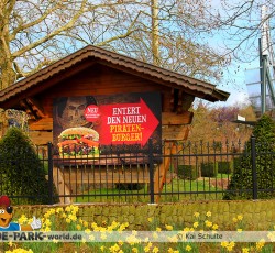 Schild: Piraten Burger